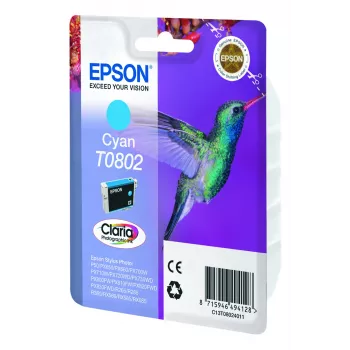 Epson Hummingbird Singlepack cian T0802 Claria Photographic Ink