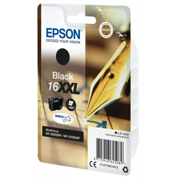 Epson pack individual negro 16XXL tinta DURABrite Ultra, autonomía extra (súper) alta, negro, tinta pigmentada, 21,6 ml, 1 ud., 1000 páginas