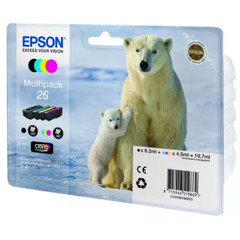 Cartucho de tinta Epson C13T26164010 negro cian magenta amarillo