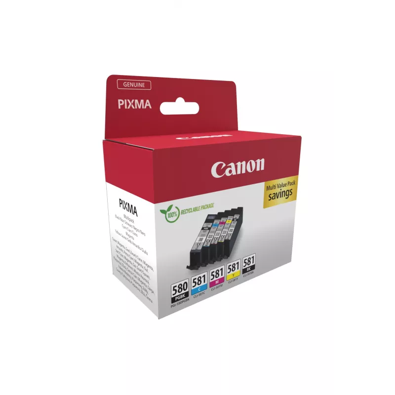 Canon 2078C008 cartucho de tinta 5 uds. original negro, cian, magenta, amarillo