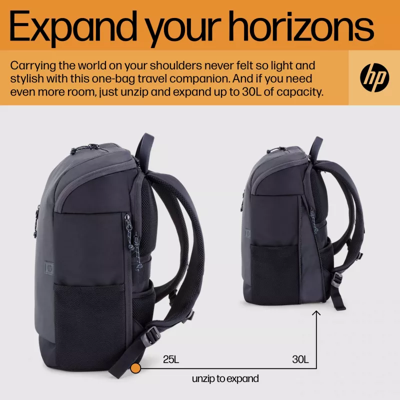 Mochila para portátil HP Travel 25 litros 15.6 Iron gris, mochila, 39,6 cm (15,6