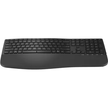 HP 685 Comfort Dual-Mode Keyboard, QWERTY, Full-size (100%), inalámbrico, RF inalámbrico + Bluetooth, membrana, QWERTY, Negro