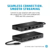 Hub multipuerto USB-C HP Travel – HP 1C1Y5AA, host USB-C, HDMI 2.0, VGA, 1×RJ-45, 2×USB-A 3.2 Gen1, 2×USB 2.0, lector de tarjetas MicroSD, Negro