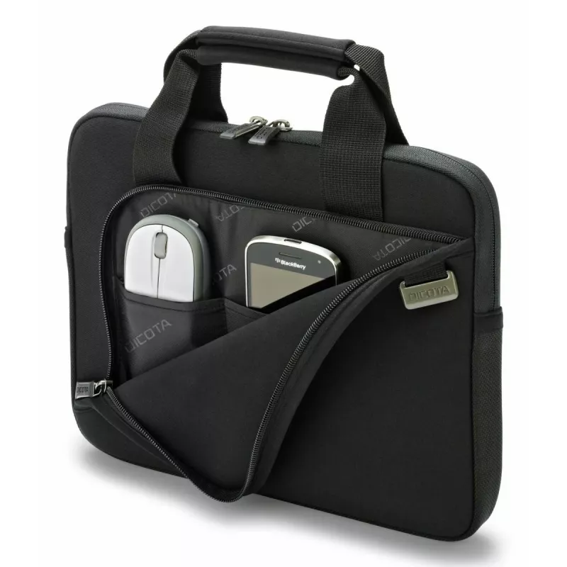 DICOTA Smart Skin – funda para portátil de 12–12,5 inch – Negro / neopreno con tejido exterior 100 % reciclado