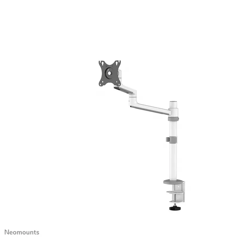 Neomounts DS60-425WH1 Brazo para monitor 17-27 inch - que ahorra espacio, pinza/pasacables, 8 kg, 43,2 cm (17 inch), 68,6 cm (27 inch), 100 x 100 mm, Blanco