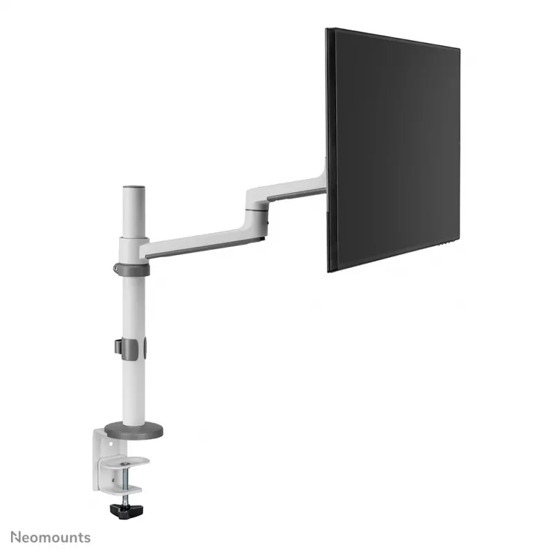 Neomounts DS60-425WH1 Brazo para monitor 17-27 inch - que ahorra espacio, pinza/pasacables, 8 kg, 43,2 cm (17 inch), 68,6 cm (27 inch), 100 x 100 mm, Blanco