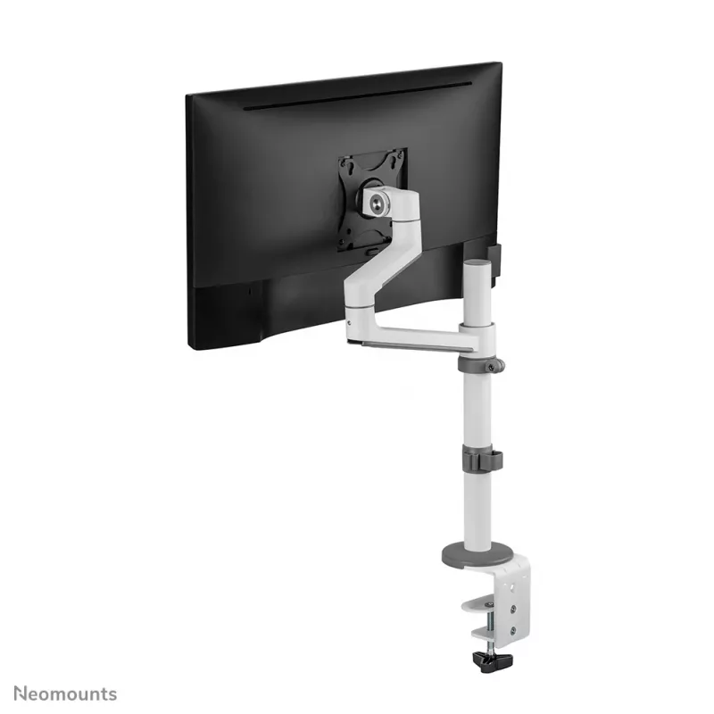 Neomounts DS60-425WH1 Brazo para monitor 17-27 inch - que ahorra espacio, pinza/pasacables, 8 kg, 43,2 cm (17 inch), 68,6 cm (27 inch), 100 x 100 mm, Blanco