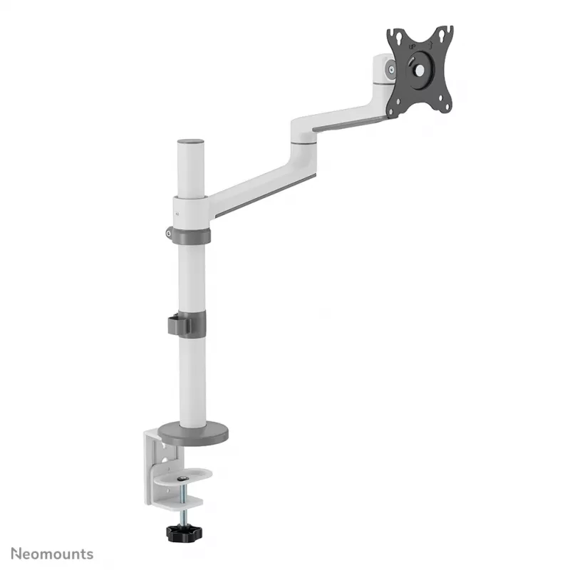 Neomounts DS60-425WH1 Brazo para monitor 17-27 inch - que ahorra espacio, pinza/pasacables, 8 kg, 43,2 cm (17 inch), 68,6 cm (27 inch), 100 x 100 mm, Blanco