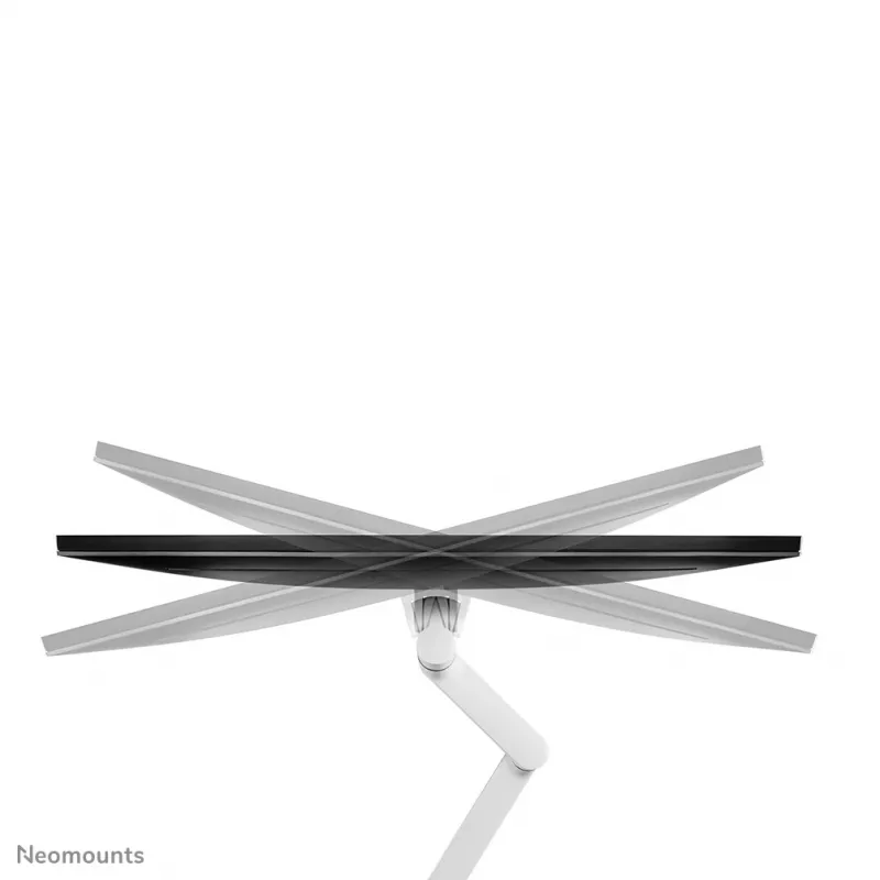 Neomounts DS60-425WH1 Brazo para monitor 17-27 inch - que ahorra espacio, pinza/pasacables, 8 kg, 43,2 cm (17 inch), 68,6 cm (27 inch), 100 x 100 mm, Blanco