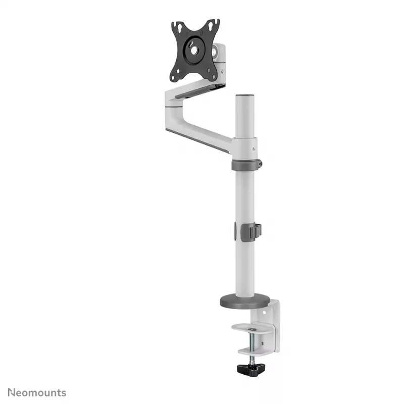 Neomounts DS60-425WH1 Brazo para monitor 17-27 inch - que ahorra espacio, pinza/pasacables, 8 kg, 43,2 cm (17 inch), 68,6 cm (27 inch), 100 x 100 mm, Blanco