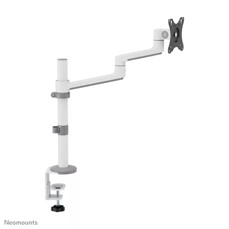 Neomounts DS60-425WH1 Brazo para monitor 17-27 inch - que ahorra espacio, pinza/pasacables, 8 kg, 43,2 cm (17 inch), 68,6 cm (27 inch), 100 x 100 mm, Blanco