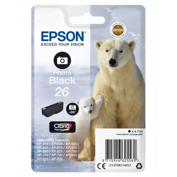 Epson Polar Bear unidad individual FotoNegro 26 Claria Premium Ink