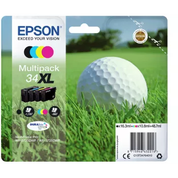 Epson Golfball multipack 4 colores 34XL tinta DURABrite Ultra