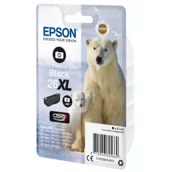 Epson Eisbär unidad individual Foto Negro 26XL tinta Claria Premium