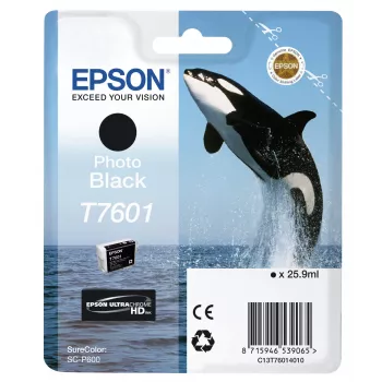 Epson T7601 Foto Negro, Foto negro, tinta a base de colorante, 25,9 ml, 1 unidad