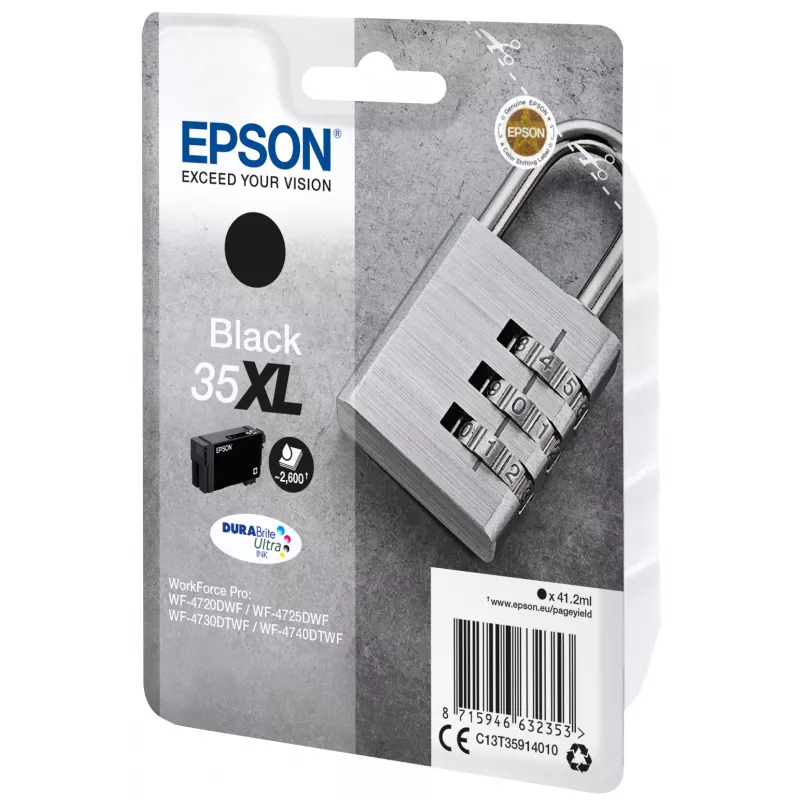 Epson Padlock unidad individual Negro 35XL tinta DURABrite Ultra
