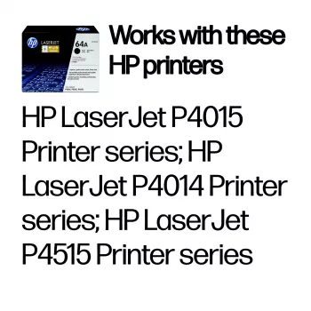 Cartucho de tóner HP 64A Negro Original LaserJet, 10000 páginas, Negro, 1 unidad