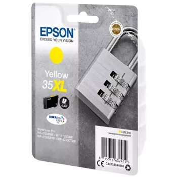 Cartucho Epson Padlock unidad individual Amarillo 35XL tinta DURABrite Ultra