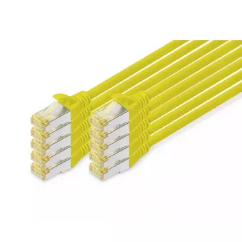 Cable de parcheo DIGITUS - CAT6a - S/FTP - Snagless - 1m - amarillo - pack de 10