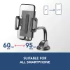 Cellularline Hug Flexi - Soporte universal para smartphone de coche con ventosa