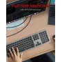 KeySonic KSK-8023BTRF (DE) teclado universal Bluetooth QWERTZ alemán antracita, negro
