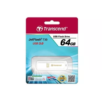 TRANSCEND Jetflash 730 - 64 GB memoria USB - USB 3.0 - blanco