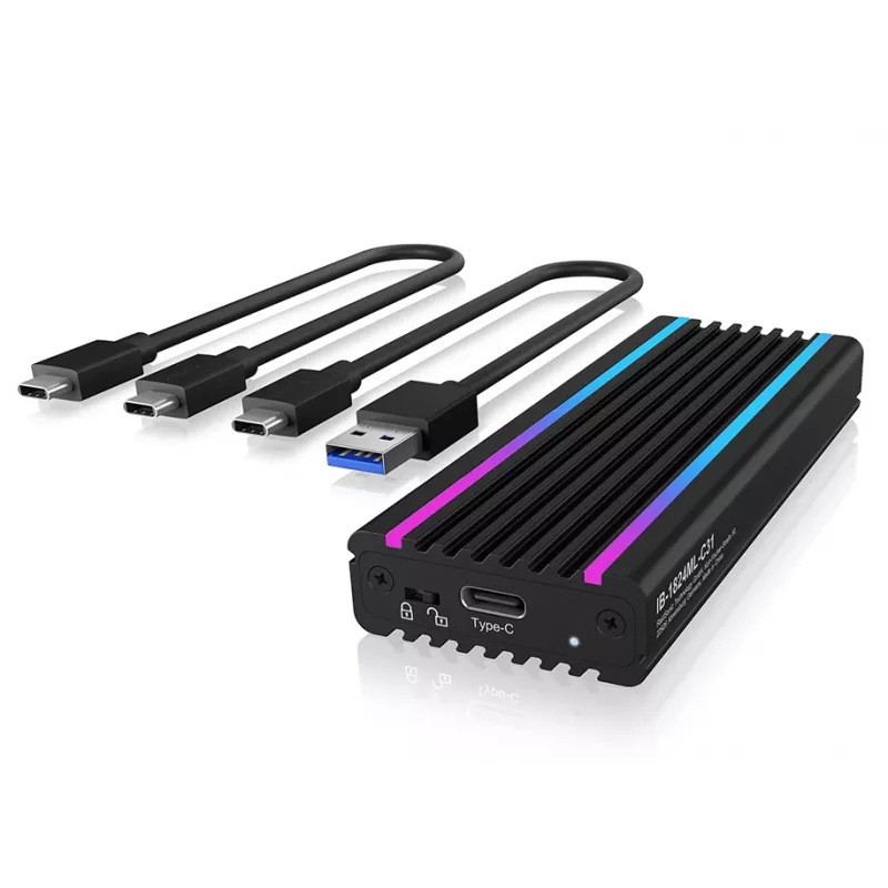 ICY BOX IB-1824ML-C31 carcasa SSD negra M.2