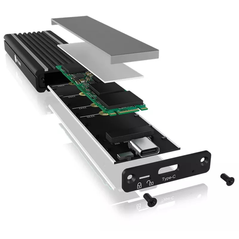 ICY BOX IB-1824ML-C31 carcasa SSD negra M.2