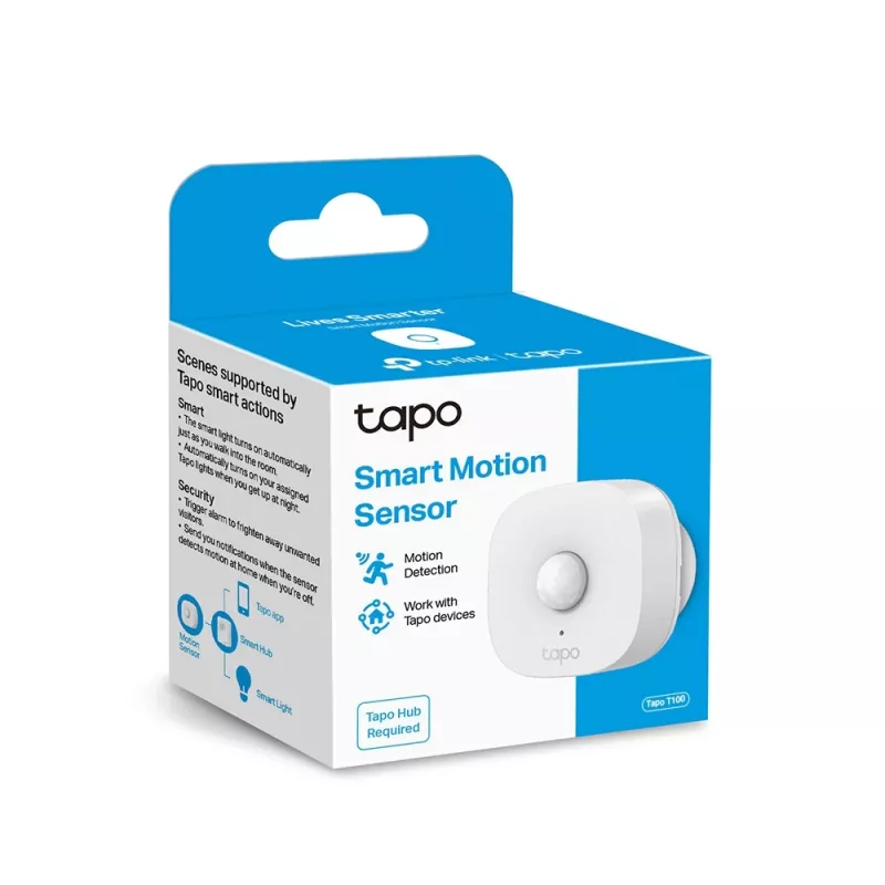 TP-Link Tapo sensor de movimiento inteligente, techo/pared, interior, blanco, 120°, inalámbrico, 7 m