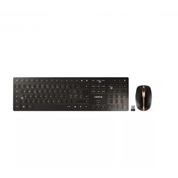 CHERRY DW 9100 SLIM teclado y ratón incluye universal RF inalámbrico + Bluetooth QWERTZ suizo negro