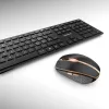 CHERRY DW 9100 SLIM teclado y ratón incluye universal RF inalámbrico + Bluetooth QWERTZ suizo negro