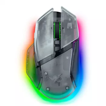 Ratón gaming Razer Basilisk V3 Pro 35K Phantom White Edition — Superficie gaming optimizada para ratones ópticos y láser
