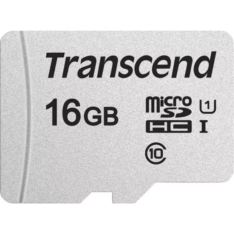 Tarjeta Micro SDHC TRANSCEND 300S 16 GB UHS-I U1 con adaptador