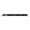 PDU de aluminio DIGITUS 1U, montaje en rack, 8x CEE 7/5 potencia nominal: 16A, 4000W, 250VAC 50/60Hz,