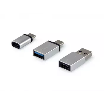 Adaptador USB-C OTG Equip, pack de 3, USB C, USB C, USB A, USB A, Micro-USB, USB C, plata