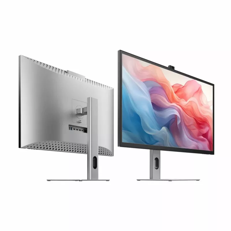 Monitor táctil ALOGIC Clarity Max Touch 32C4KPDWT, 32 pulgadas, 3840x2160 4K UHD, 65 W Power Delivery, cámara web de 8 MP, hub USB, negro/plateado