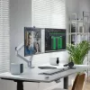 Monitor táctil ALOGIC Clarity Max Touch 32C4KPDWT, 32 pulgadas, 3840x2160 4K UHD, 65 W Power Delivery, cámara web de 8 MP, hub USB, negro/plateado