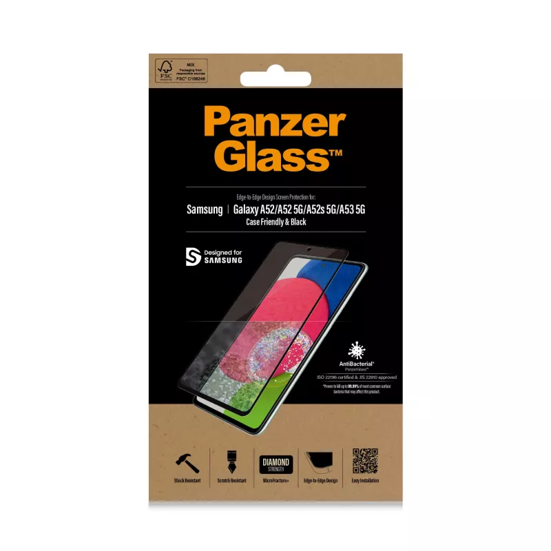 PanzerGlass ® Lámina protectora de pantalla para Samsung Galaxy A52 | A52 5G | A52s 5G | A53 5G