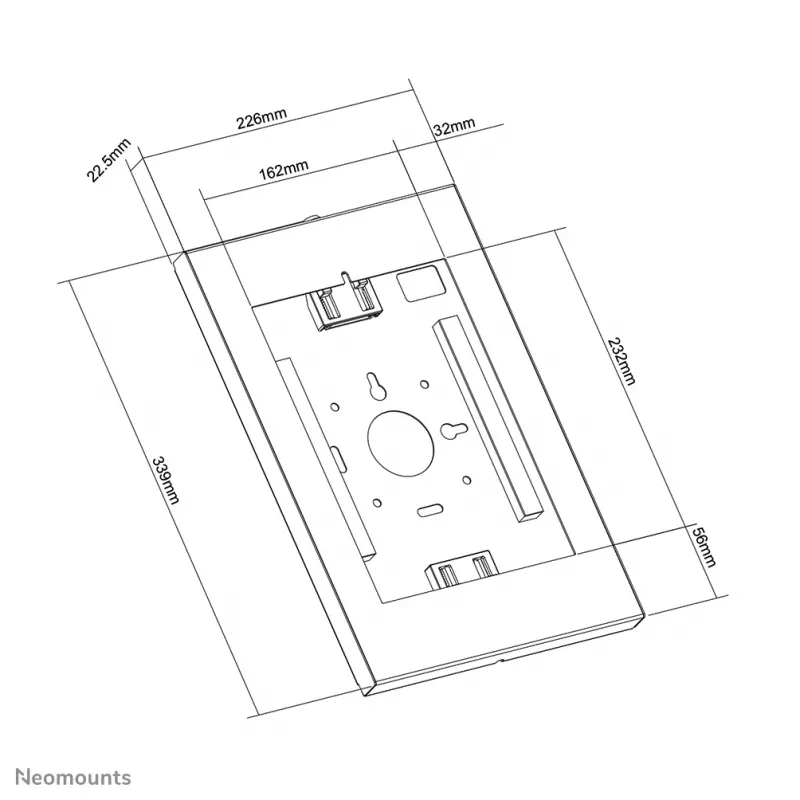 Neomounts WL15-650WH1 Soporte de pared para tablet 9,7–11 inch – con cerradura