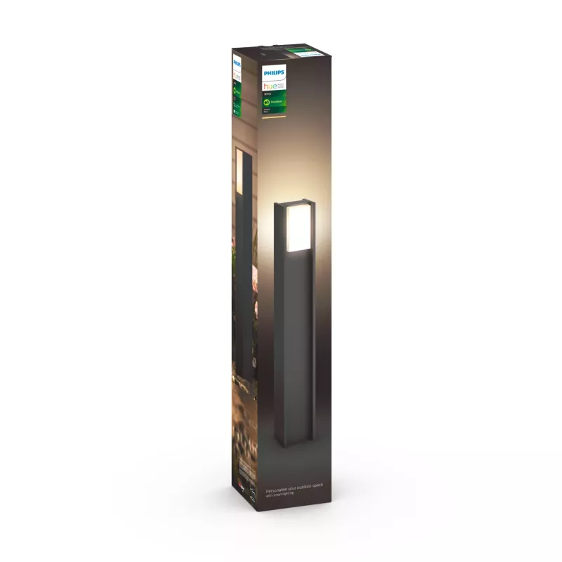 Philips Hue White Turaco 16474/93/P0 baliza de exterior, LED, 800 lm, antracita