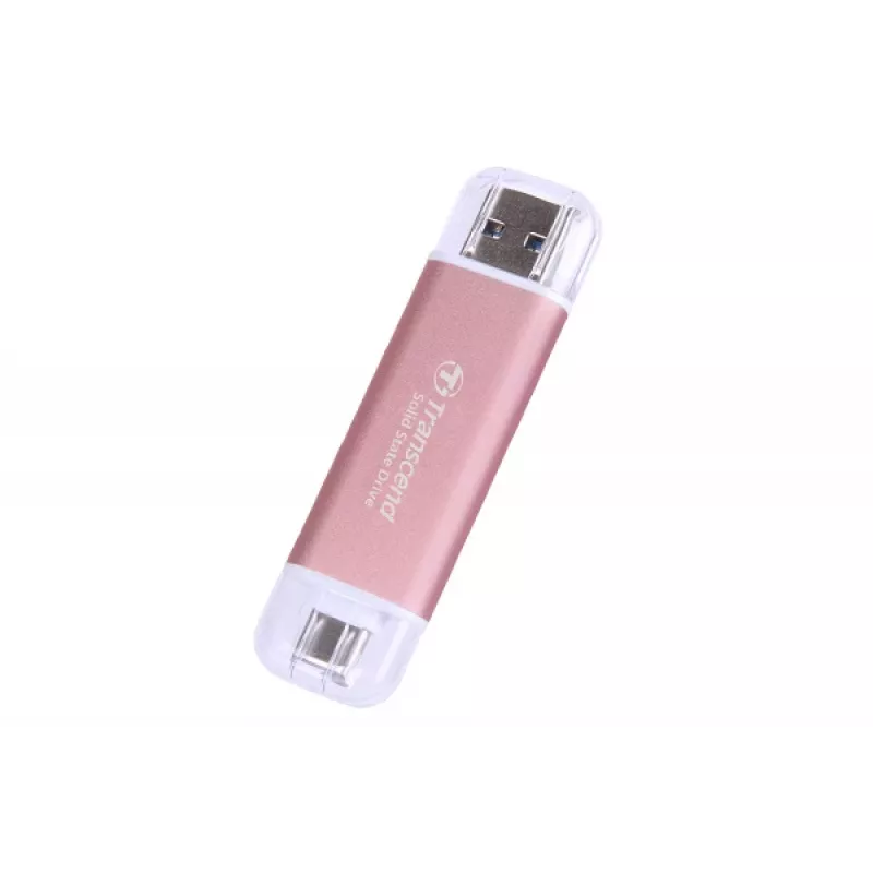 TRANSCEND Esd310p – SSD portátil de 1 TB – USB Type-A / USB Type-C – Rosa