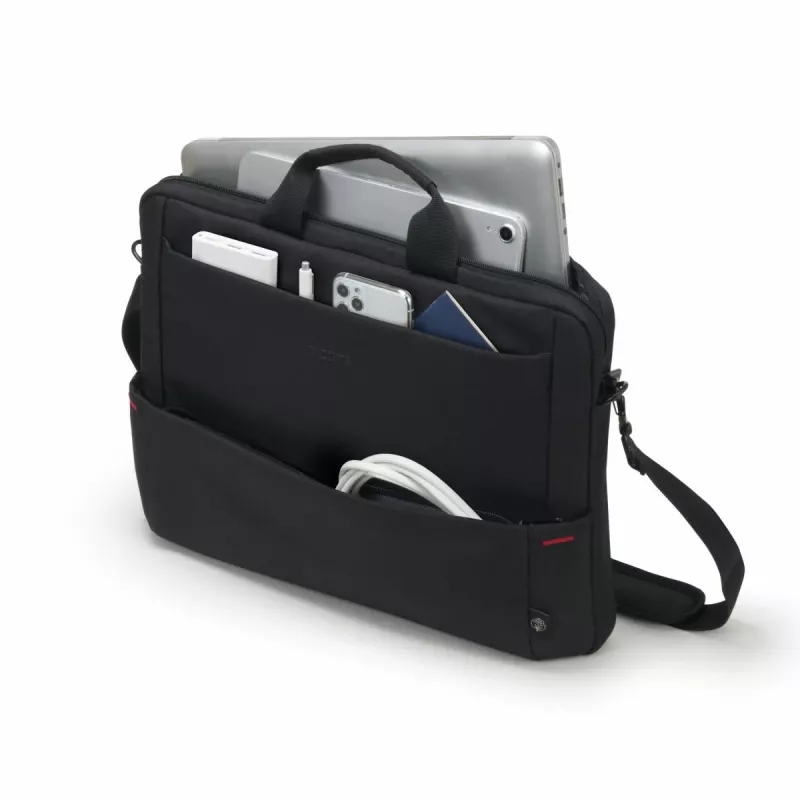 DICOTA Eco funda delgada Case Plus Base – funda para portátil 13-15,6 pulgadas - Negro / 300d RPET poliéster