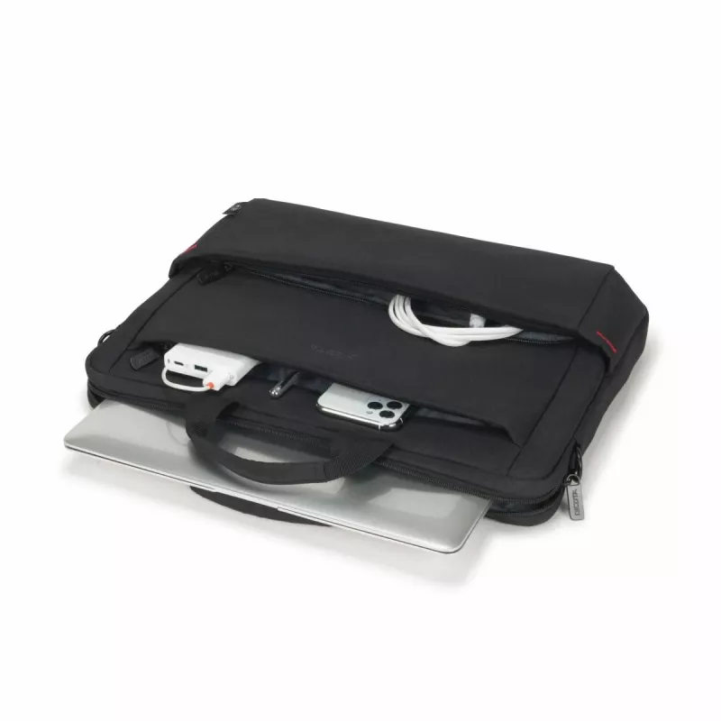 DICOTA Eco funda delgada Case Plus Base – funda para portátil 13-15,6 pulgadas - Negro / 300d RPET poliéster