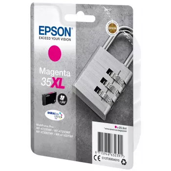 Epson Padlock unidad individual magenta 35XL tinta DURABrite Ultra, rendimiento alto (XL), magenta, tinta pigmentada, 20,3 ml, 1 unidad, 1900 páginas