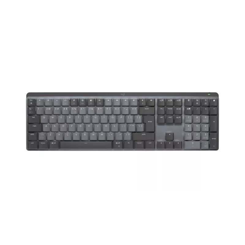 LOGITECH MX Mechanical Teclado inalámbrico retroiluminado de rendimiento – Graphite, US International, QWERTY, táctil, silencioso