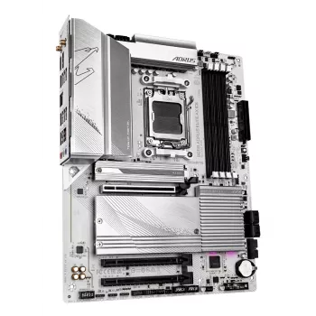 GIGABYTE B650 AORUS ELITE AX ICE Placa base - Compatible con CPUs AMD Ryzen 9000, VRM digital 12+2+2 fases, hasta 8000 MHz DDR5 (OC), 1xPCIe 5.0 + 2xPCIe 4.0 M.2, Wi-Fi 6E, 2.5GbE LAN, USB 3.2 Gen 2x2