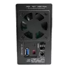 LC-POWER Lc-35u3-raid-2, Caja externa para 2 discos duros de 3,5 inch con RAID, aluminio, negro