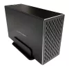 LC-POWER Lc-35u3-raid-2, Caja externa para 2 discos duros de 3,5 inch con RAID, aluminio, negro