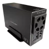 LC-POWER Lc-35u3-raid-2, Caja externa para 2 discos duros de 3,5 inch con RAID, aluminio, negro