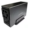 LC-POWER Lc-35u3-raid-2, Caja externa para 2 discos duros de 3,5 inch con RAID, aluminio, negro
